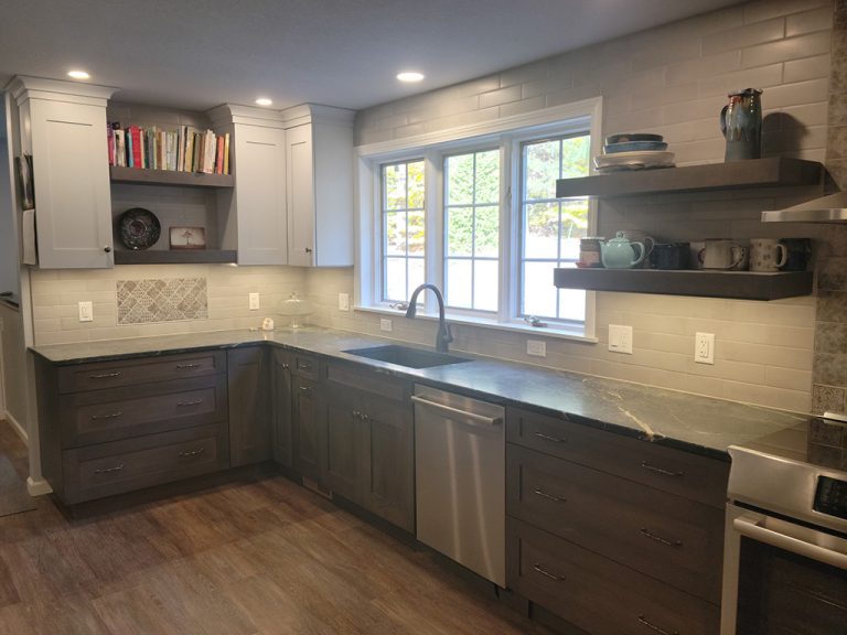 remodeled kitchen with new countertop