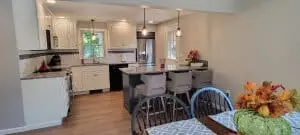 Modern Elegance: A Harmonious Blend of White and Dark Cabinetry in Easthampton, MA Kitchen Remodel