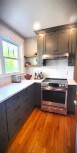 Modern Sage Green Kitchen with Rustic Accents: A 2022 Remodel in Springfield, MA