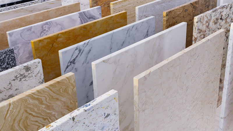 A selection of countertops by Interstate Custom Kitchen & Bath, Inc