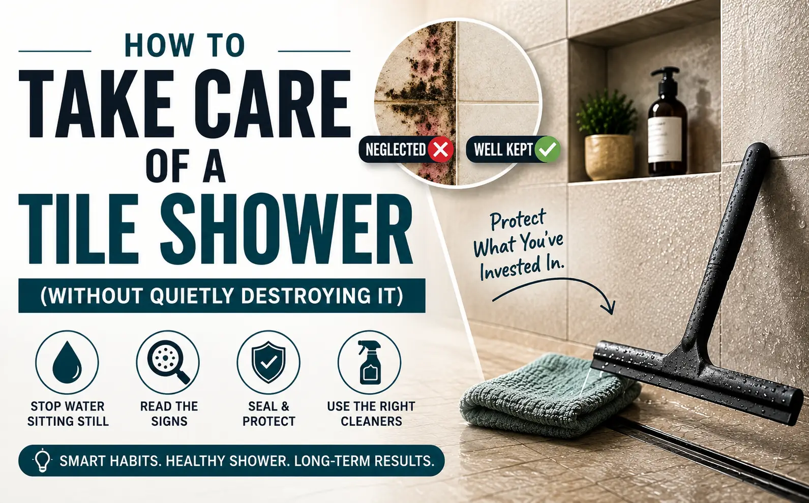 You are currently viewing How to Take Care of a Tile Shower (Without Quietly Destroying It)