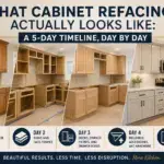 What Cabinet Refacing Actually Looks Like: A 5-Day Timeline, Day by Day